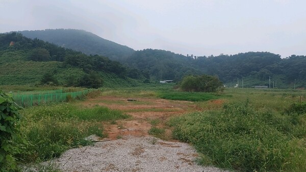 성산면 성덕리 일대 납골당 건립 예정부지.